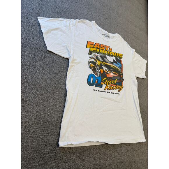 Fast & Furious 01 White Street Racing Graphic T-Shirt Men Large - Picture 10 of 11